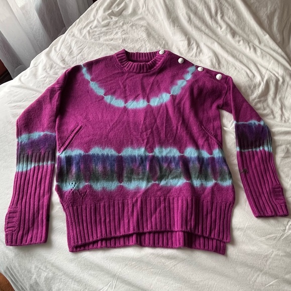 NWT Zadig&Voltaire Malta tie dyed 100% cashmere sweater Sz xs.